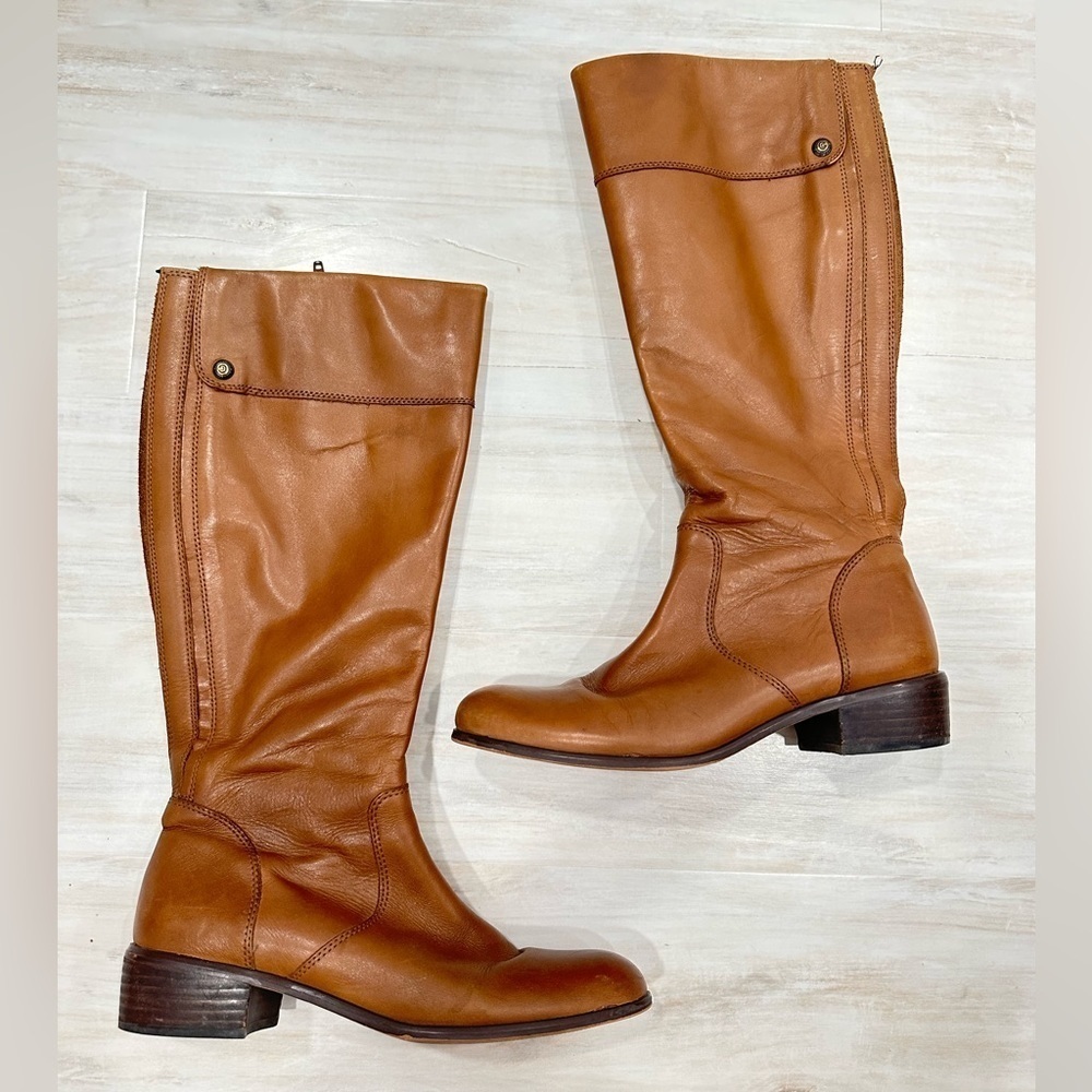 Corso Como Samual Brandy Florence Riding Boot in Tan Leather
